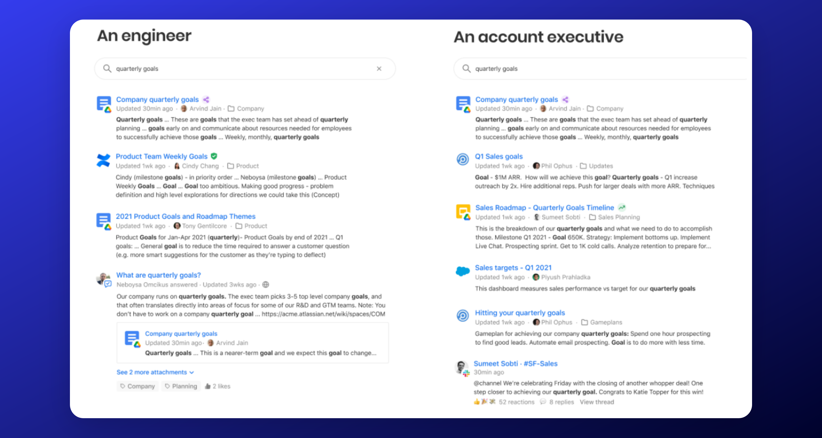 Personalized search results