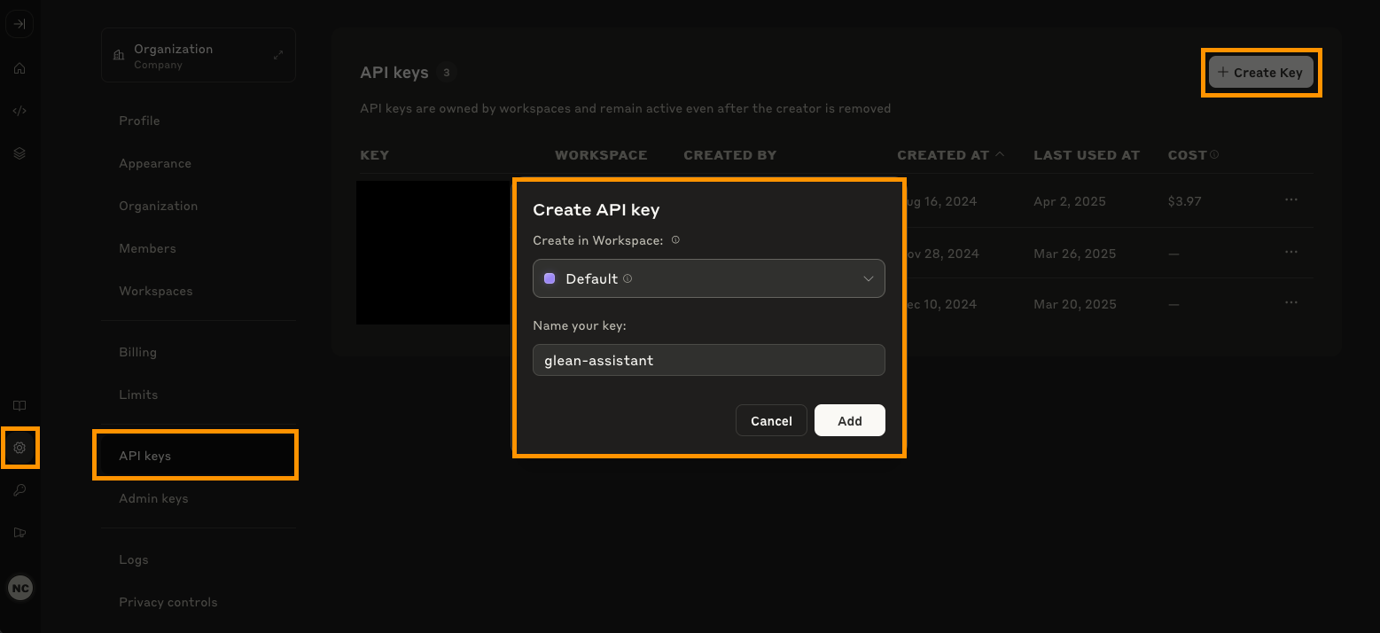 Get an Anthropic api key