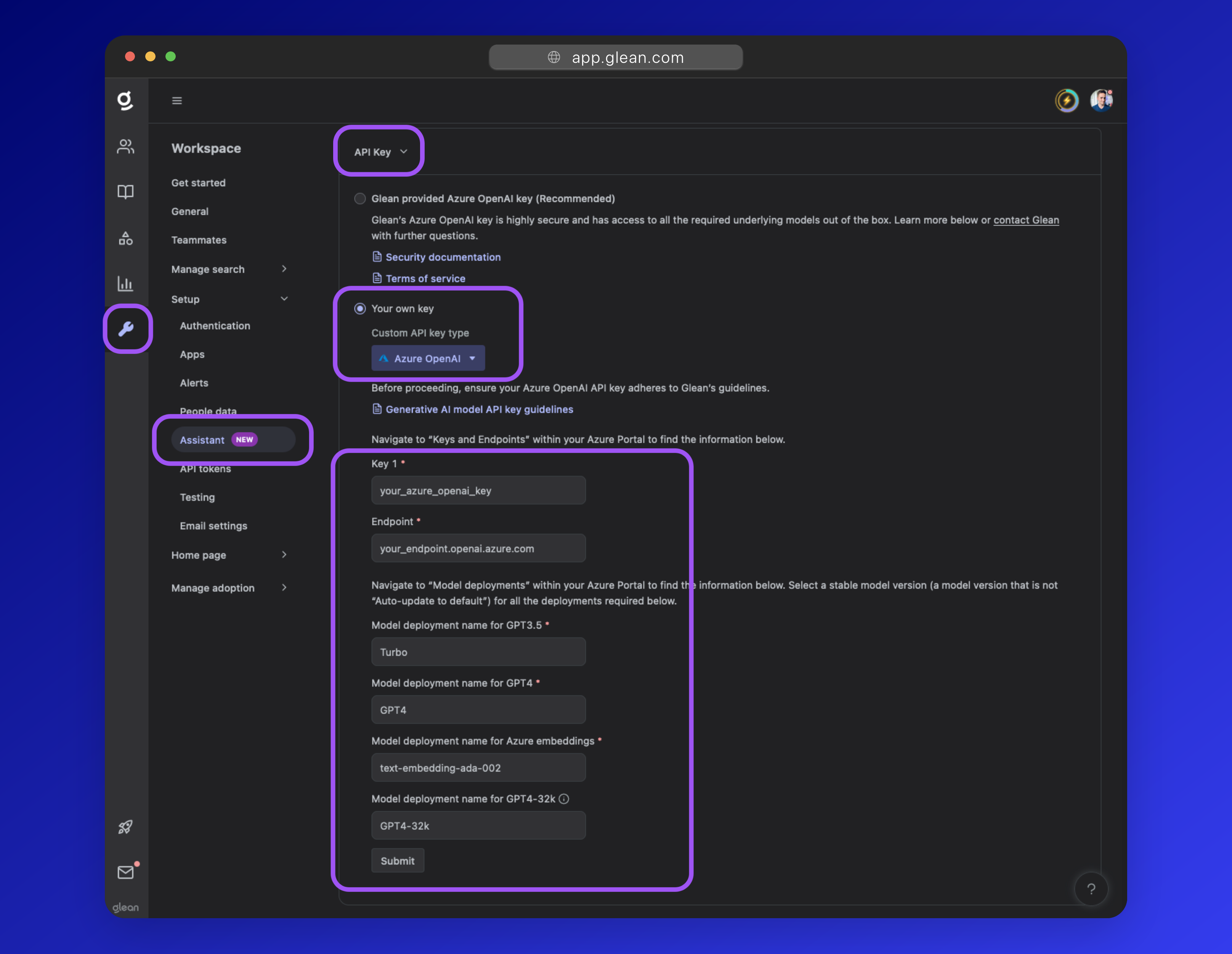 Configure Azure OpenAI in Glean
