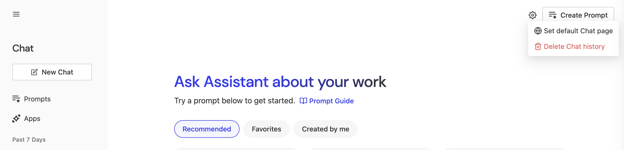 Delete Chat History Menu