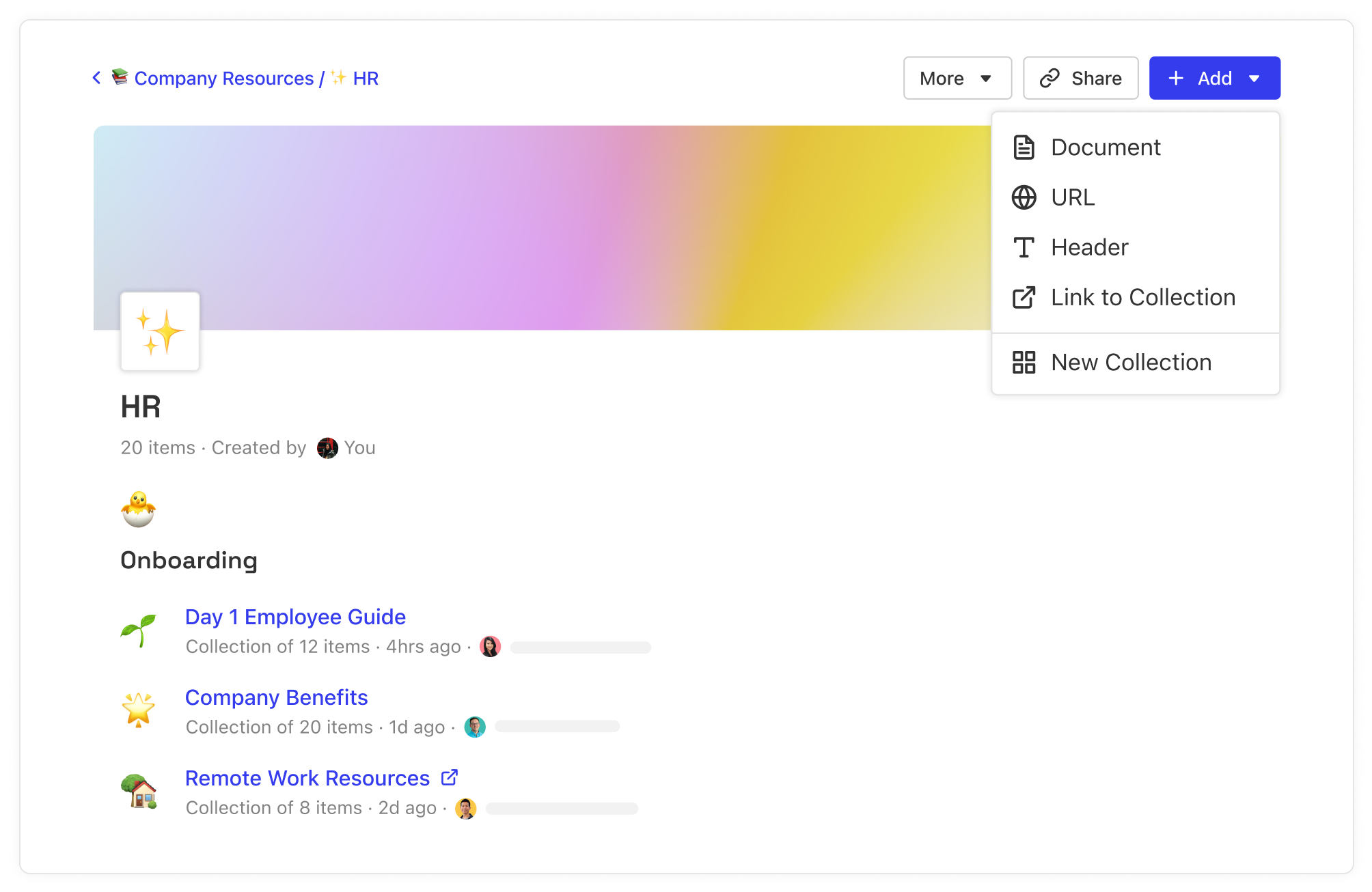 Adding Items to Collections