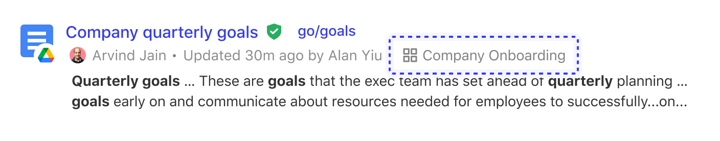 Collections in Search Results