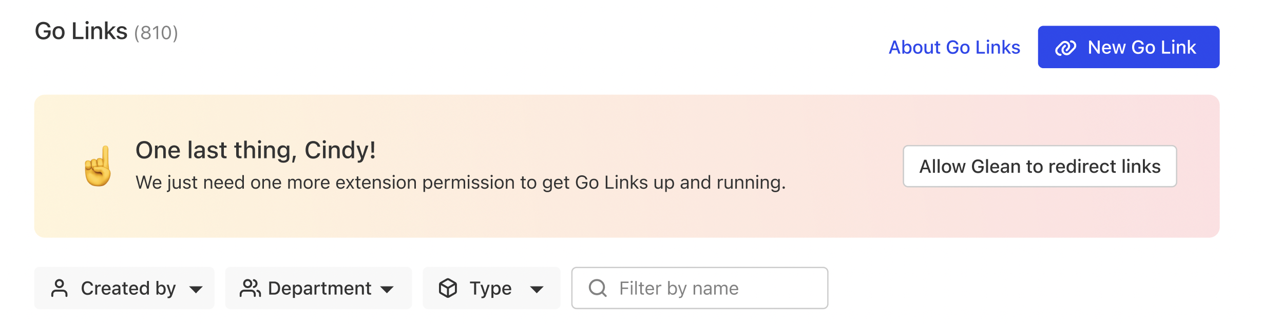 Go Links Permissions