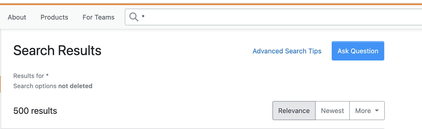 StackOverflow Search Results