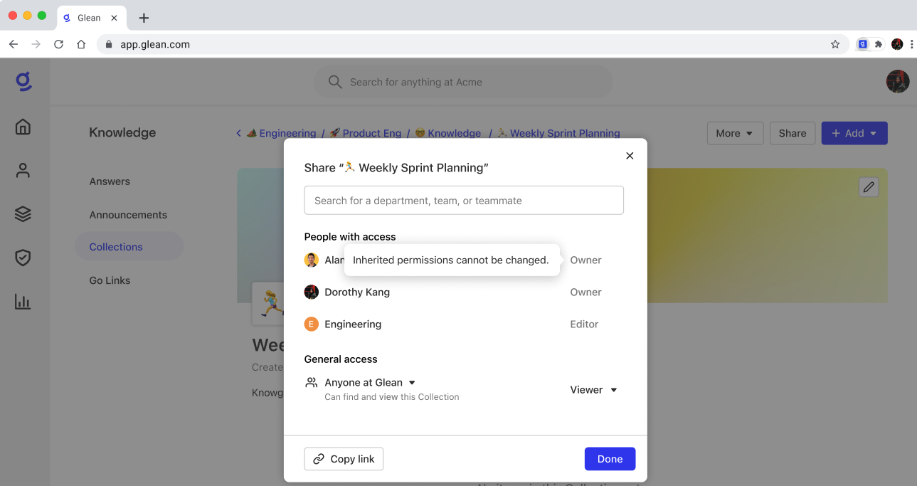 Child Collection Permissions