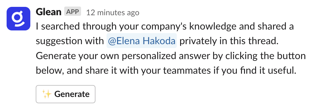 Request Glean response