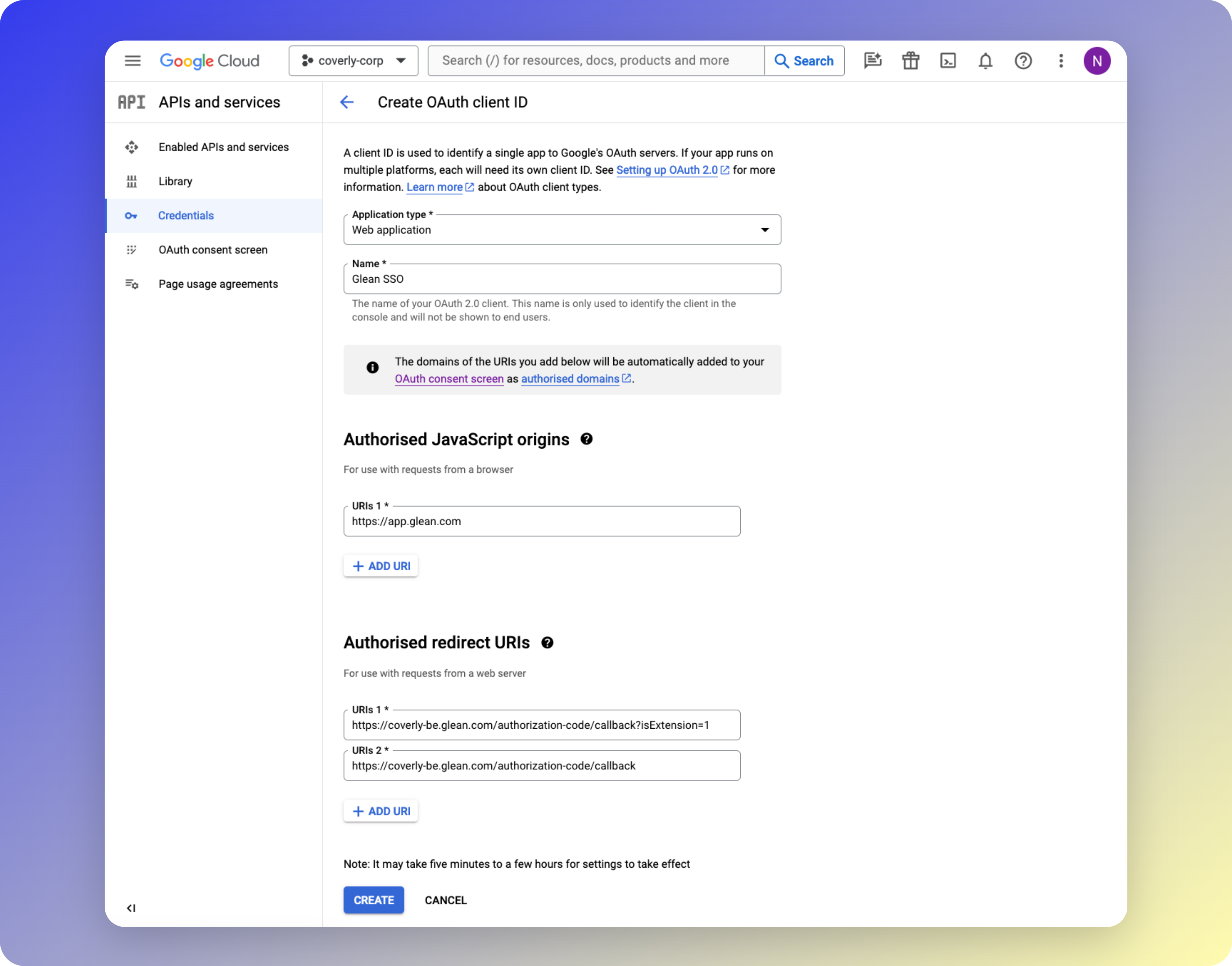 OAuth Client Configuration