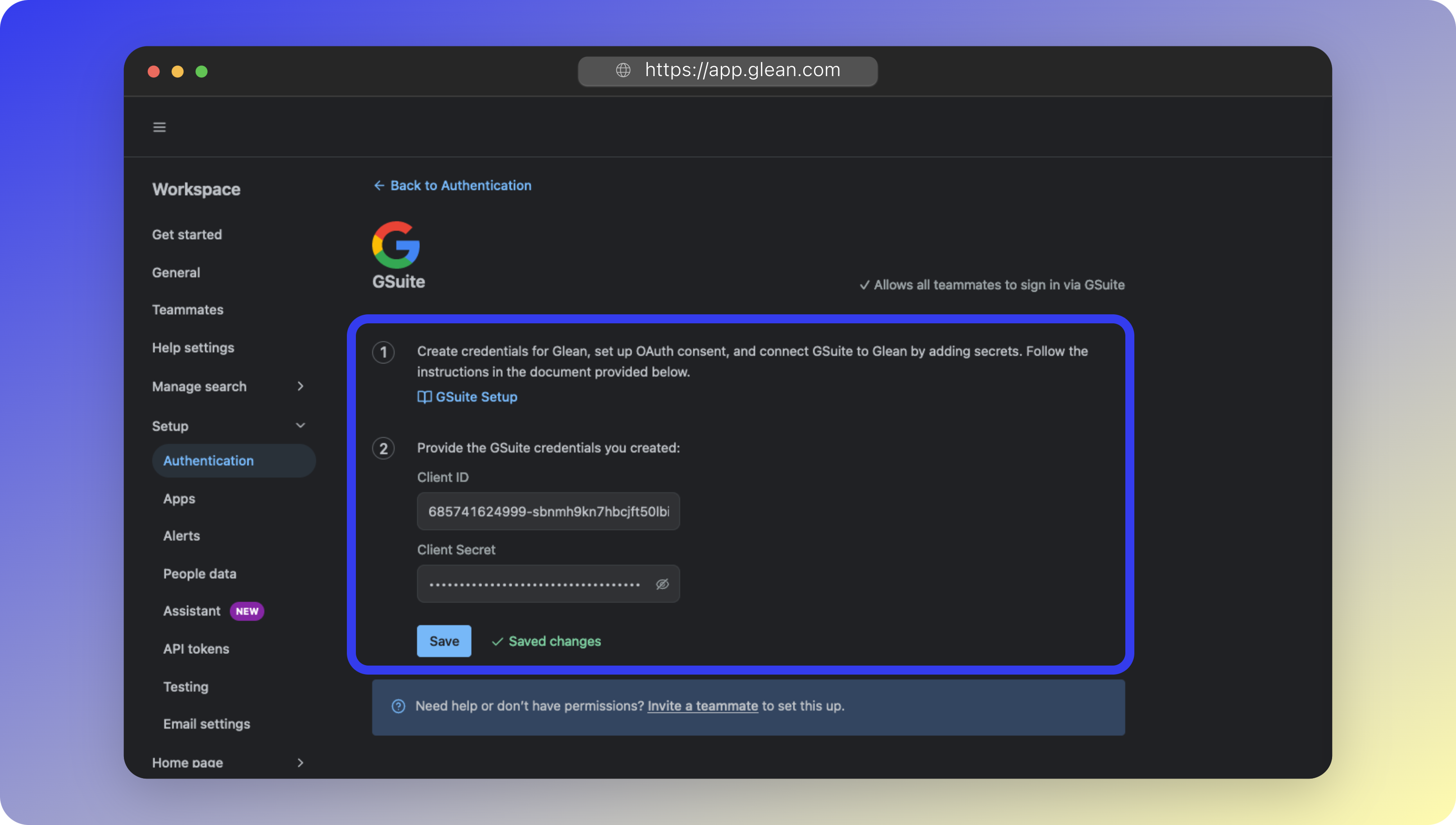 Configure Google SSO